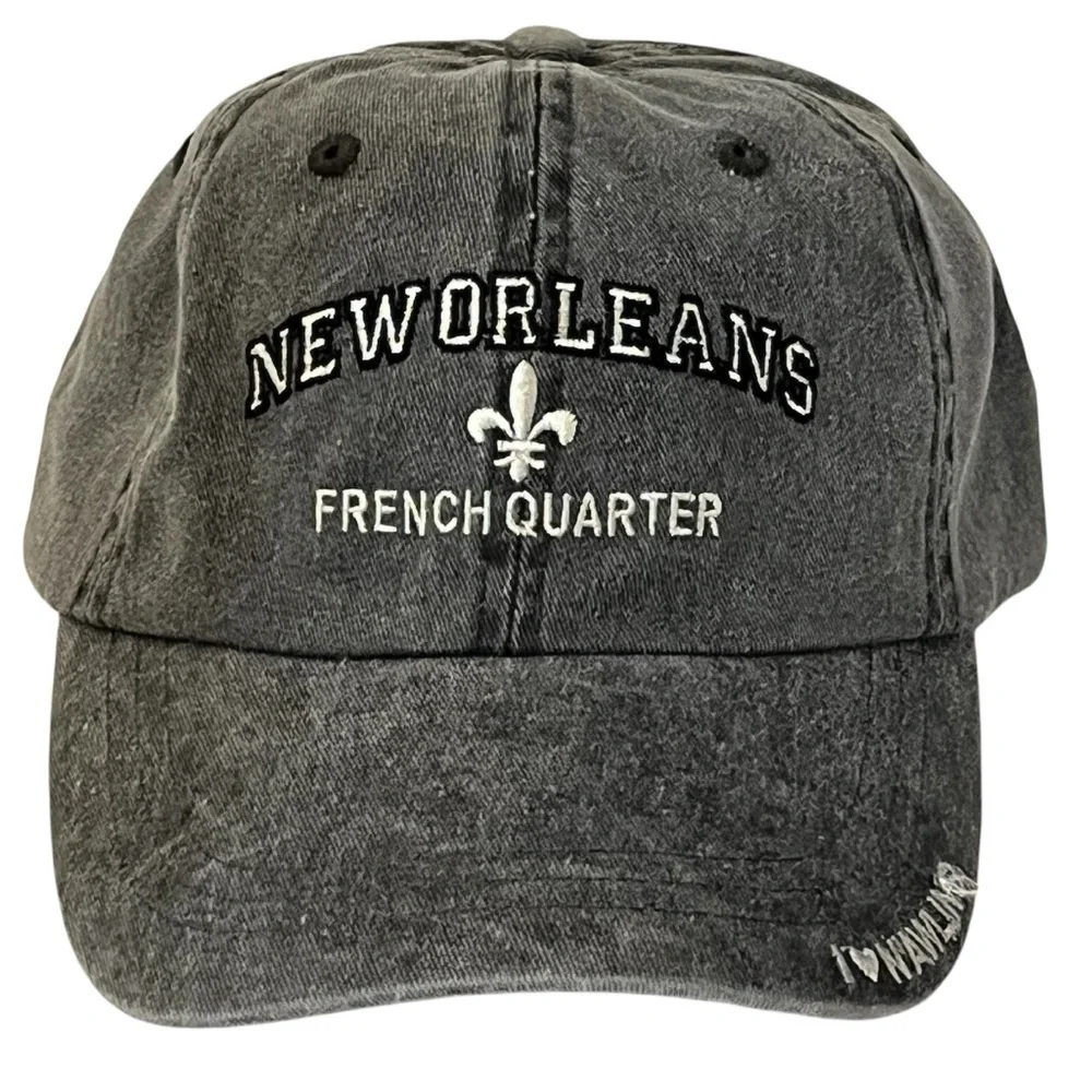 New Orleans French Quarter Adjustable Gray Cap
